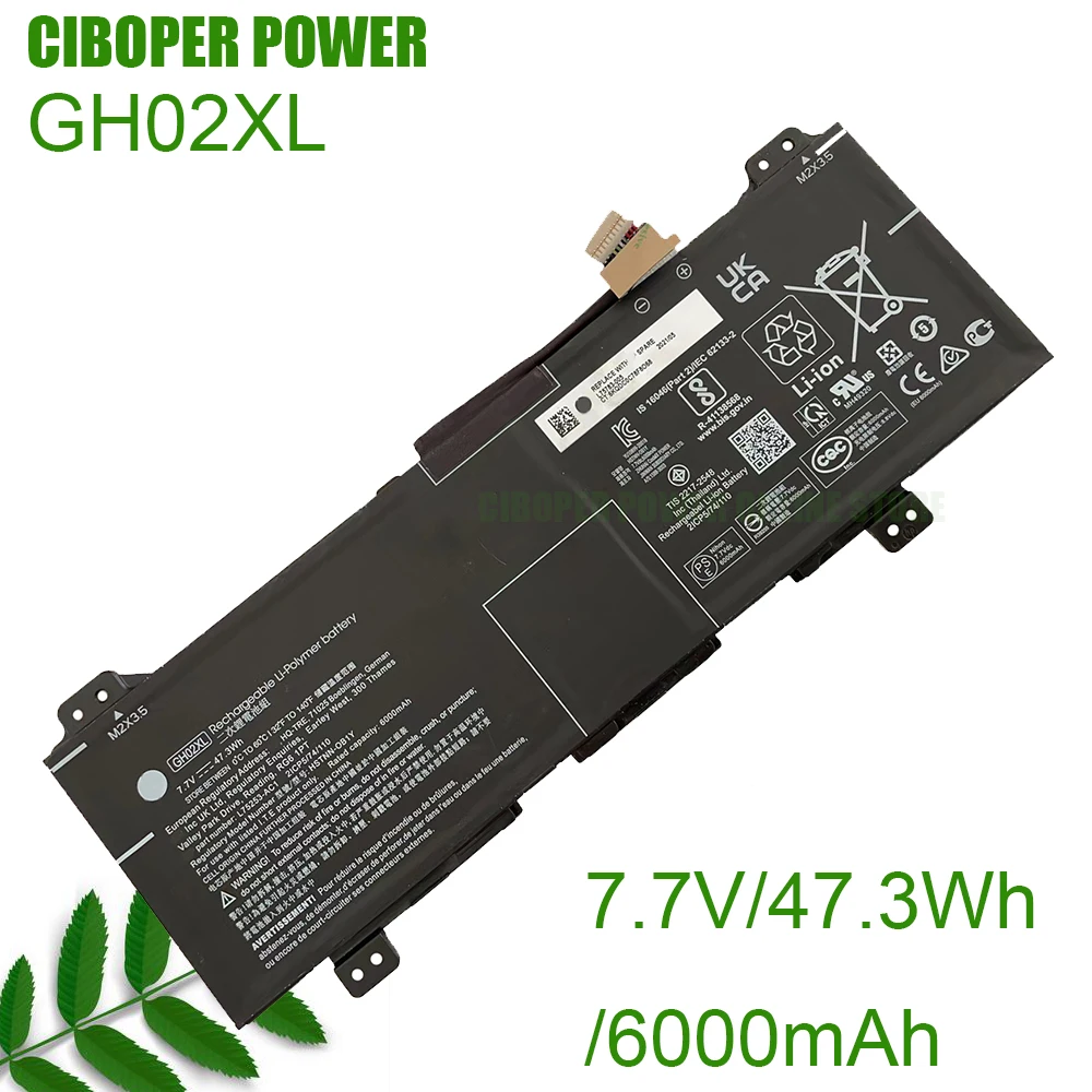 CP Genuine Battery GH02XL 7.7V/6142mAh /47.3Wh For Chromebook 11A G8 11 G8 14 G6 Chromebook X360 11 G3 14AT-NA000 NA0010CA