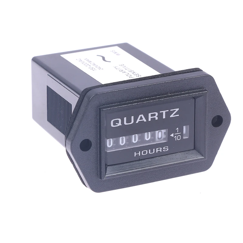 1PC 6 Digits 220V AC Hour Meter,Complete Sealed Quartz Timer Counter 12v-36v dc ac 110v 220v