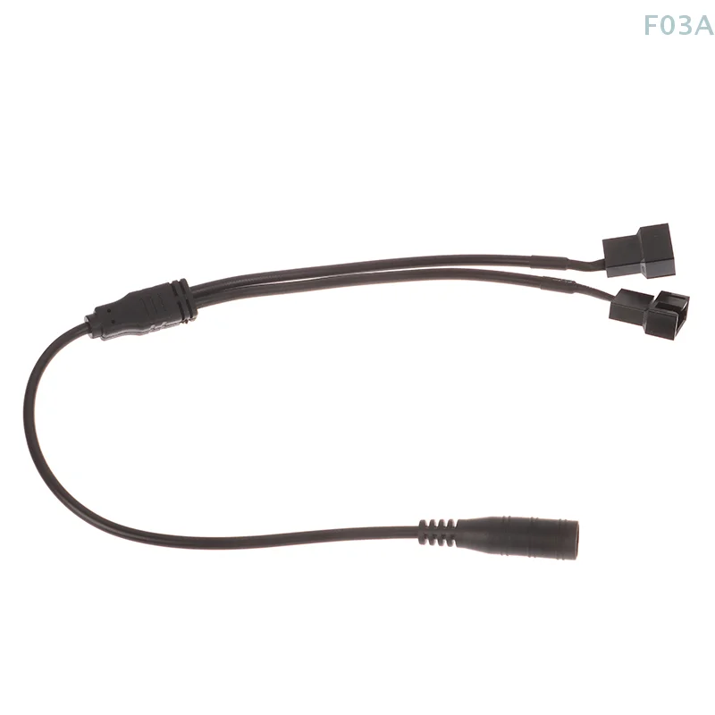 DC5521 To 4Pin Line Computer Chassis Fan Line 12V Power Adapter One-to-two Fan Patch Cord Adapter Cable