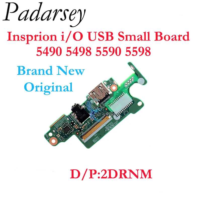 Padarsey Brand New Original i/O USB Small Board and Adapter Cable Card Reader for Dell Insprion 5490 5498 5590 5598 2DRNM W9F01