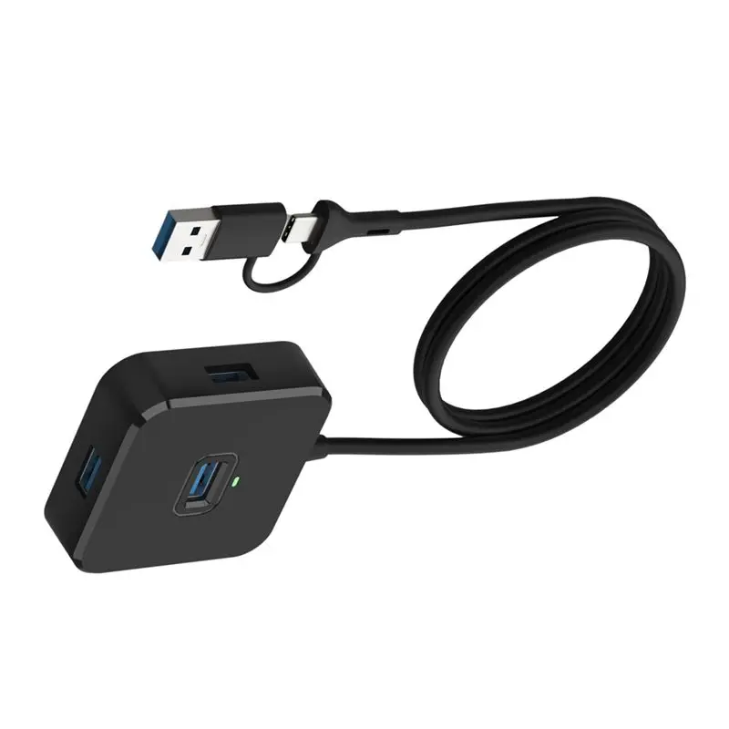 N34R-One Drag Four Expansion USB 3.0 HUB Splitter 4-In-1 Dock U Disk Multi-Interface Extension Laptop Compatibility