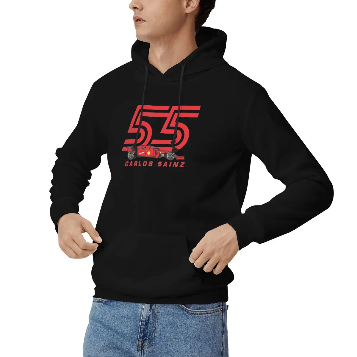 Carlos Sainz Jr F1 Signature Graphic - Dark Hoodies Men Women Pullover Sweatshirt Hip Hop Long Sleeve Clothing Autumn Winter