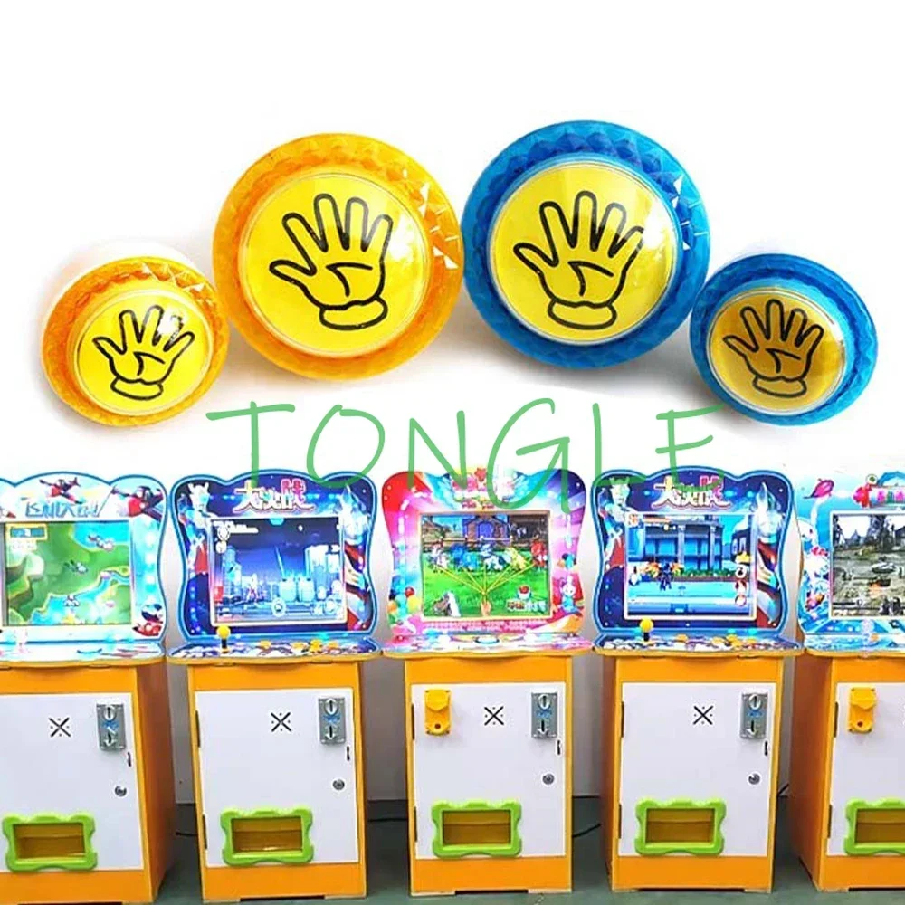 

Аркадная кнопка, 12 В, светодиодная лампа, 45 мм/60 мм, большая круглая лампа с ладонью, аркадный игровой плеер, кнопочный переключатель