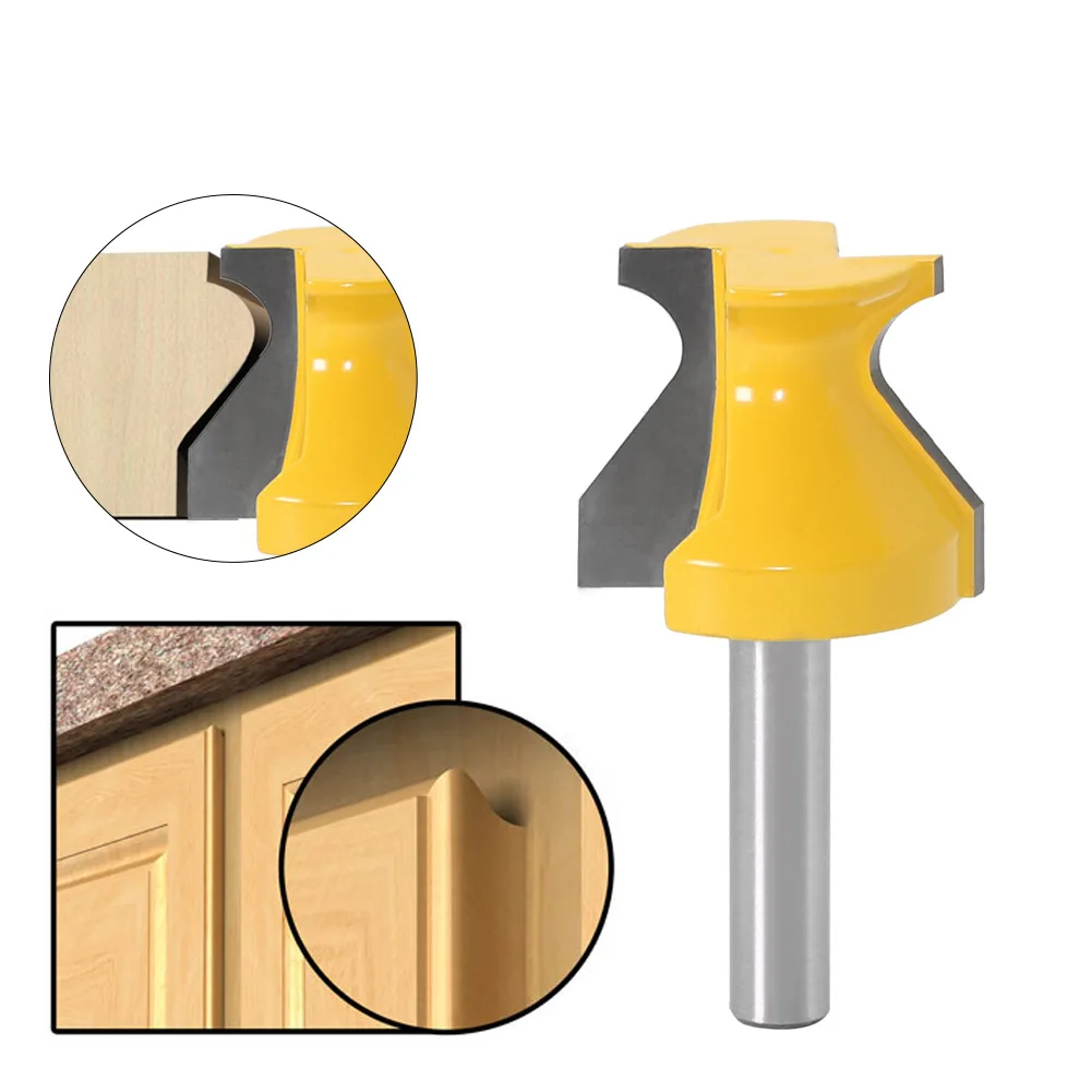 Door Lip Router Bit Nail Profile Tool Woodworking 8mm Shank For Door Panel Arc Hook Bottom Cleaning Work Milling Cutter