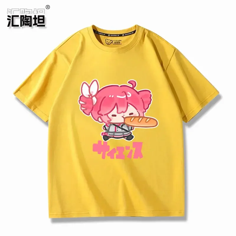 Accented Teto Co Branded Hatsune Miku Surrounding Cartoon Printed T-shirts for Boy and Girl Summer Anime New T-shirts