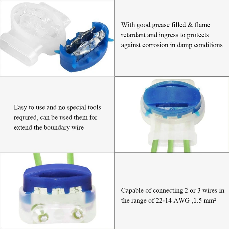 60Pcs Waterproof Wire Connector Crimp Gel Filling Robot Lawn Mower Outdoor Garden Irrigation Application