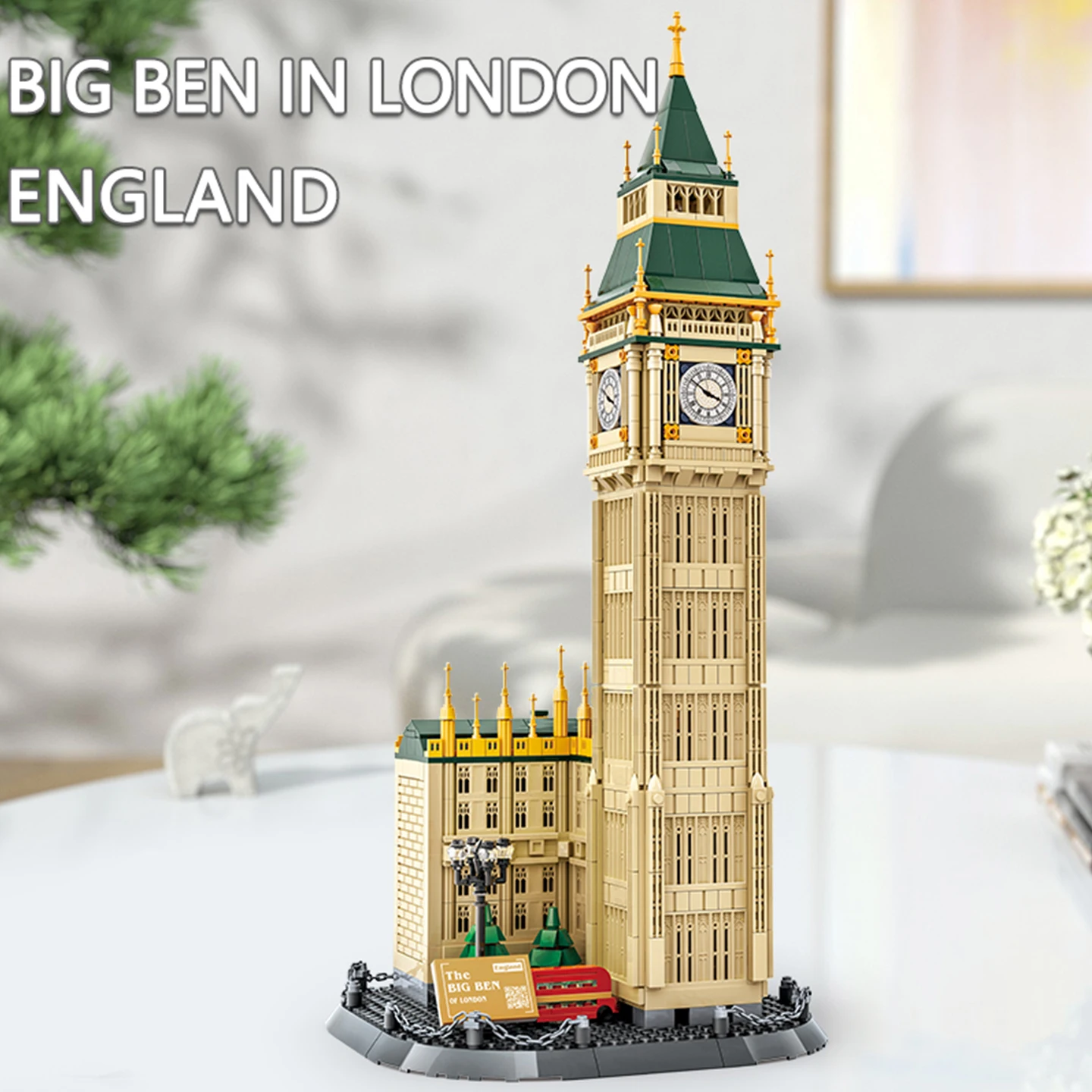 1095pcs New UK London Elizabeth Tower Big Ben Famous Architecture Model Building Blocks Educational Toy Bricks Holiday Gift