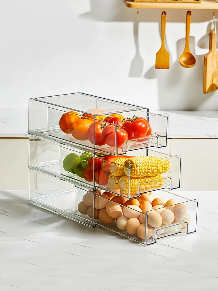 

Large Capaci Der pe Transparent Plastic Storage Box for Egg Preservation And Freezing in Frie Anti-Mold Japanese Sle