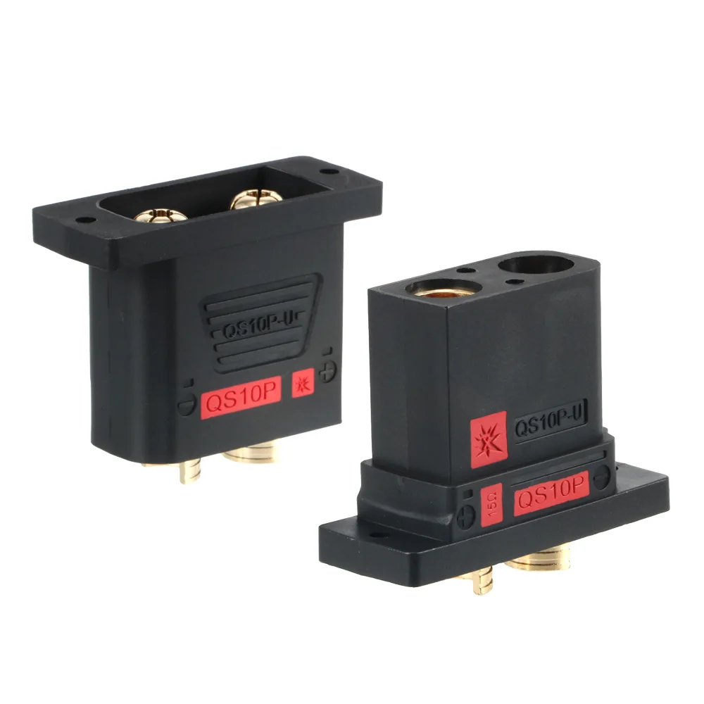 QS10P-U Anti Spark Plug 210A Large Current Charging Connector Fixed Type Lock Adapter FR RC Electric Bicycle Lipo Battery drone