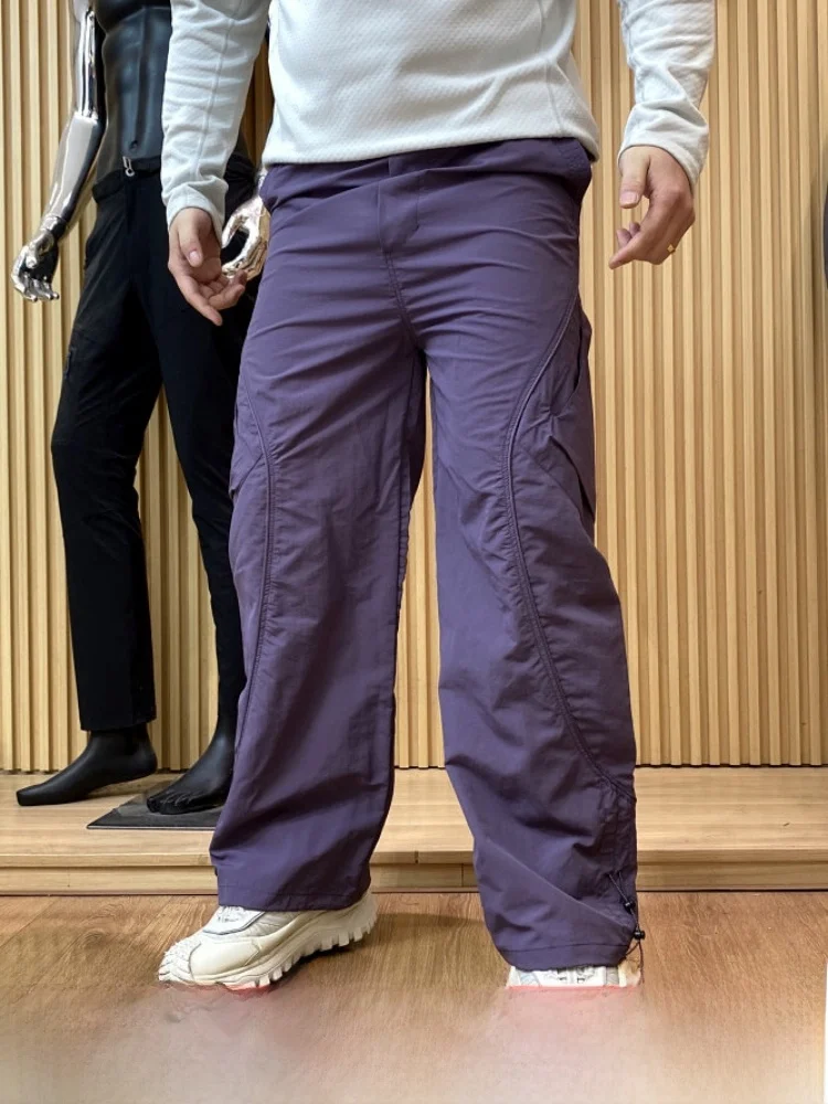 Outdoor Casual Pants Unisex Lightweight Breathable Fashionable Arc Workwear Loose Fit Nylon Fabric Spring Autumn Season
