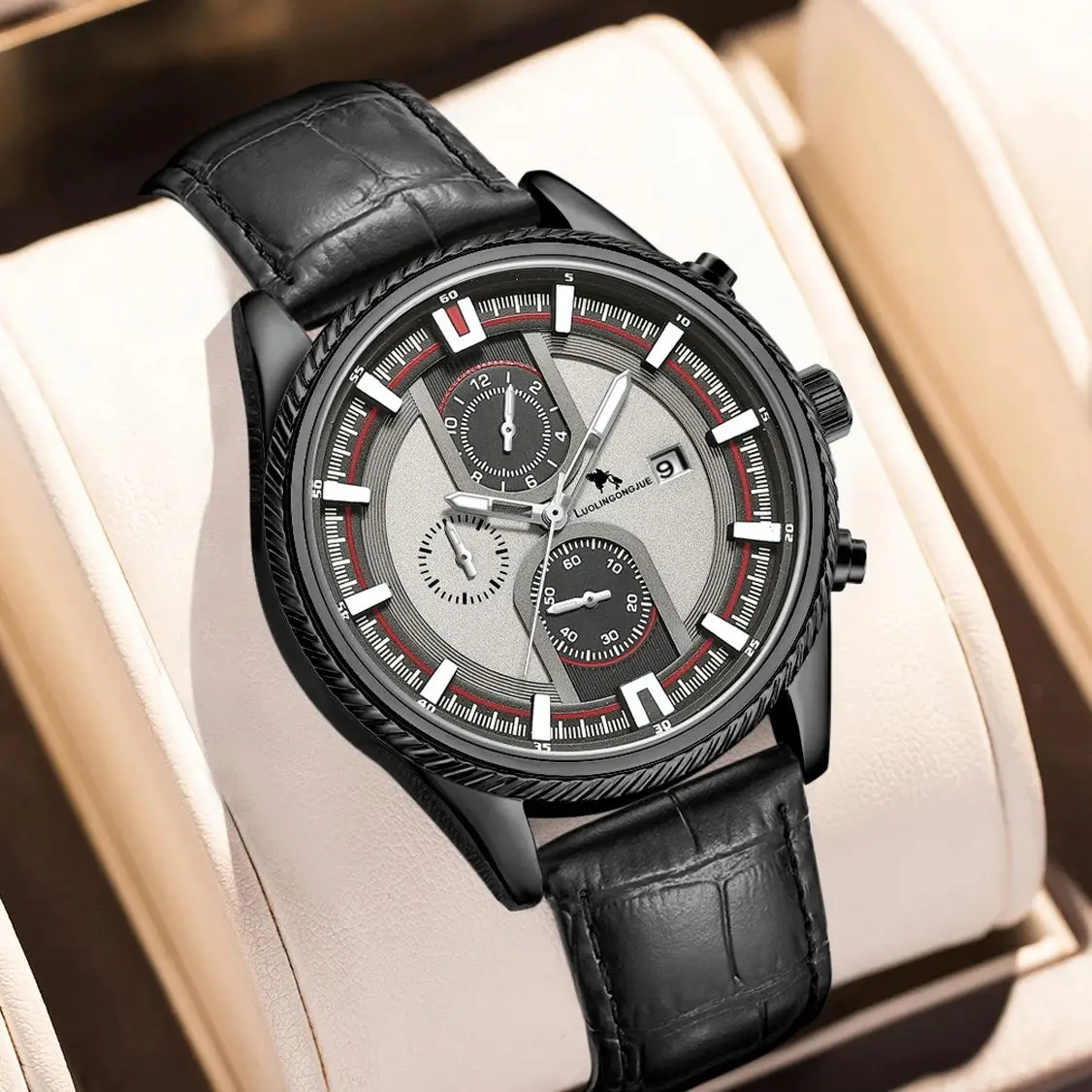 

European and American Style High-End Business Men's Watch, Fully Automatic Mechanical Watch, Skeleton Design, Waterproof, Calendar, Multifunctional, Stylish, Casual, Unique, Versatile, Handsome Trendy Men's Wristwatch, the Best Gift for Him