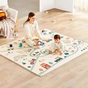Novo bebê rastejando tapetes de jogo não-tóxico ambientalmente amigável grosso dobrável tapete tapete de jogo para crianças presentes de segurança