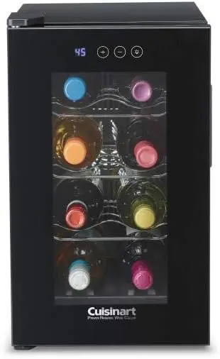 

8-Bottle Wine Cellar with Quiet Cooling, Touchscreen & LED Display for Home Use