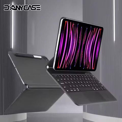 2025 매직 키보드 케이스 iPad Pro 11 M4 iPad Air 4/5/6 10세대 12.9 13 스마트 블루투스 멀티 터치 트랙패드 키보드