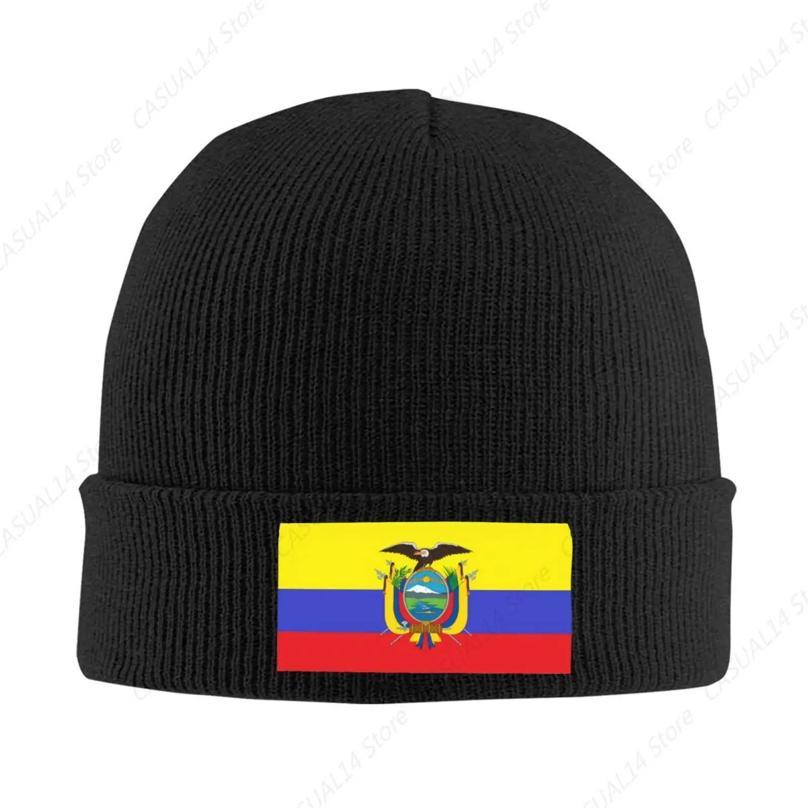 Ecuador Flag Knit Beanie Hats For Men And Women Unisex Winter Hat Beanies Skull Cap Print One Size