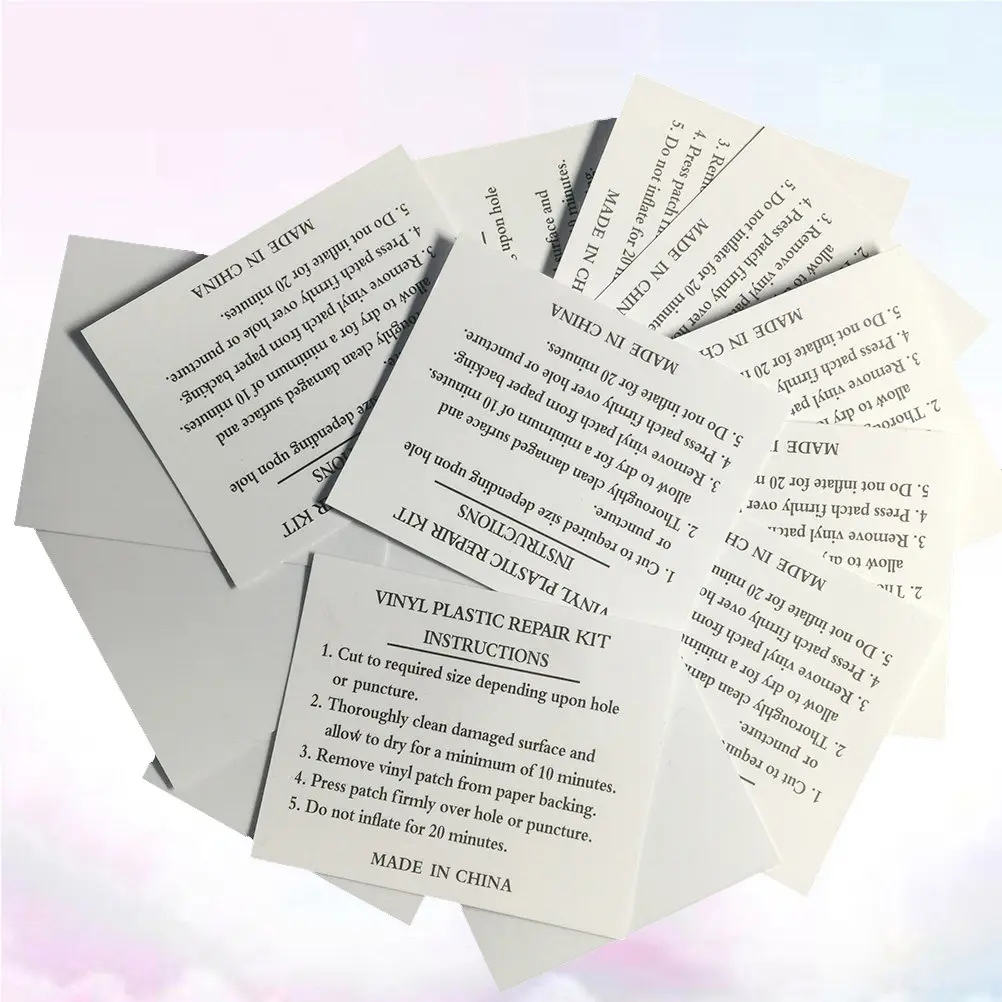 

10Pcs Square PVC Repair Patches Light Grey Deflate Flat Surface Repair Kit for Rubber Boats Inflatable Sofas Lounges Water