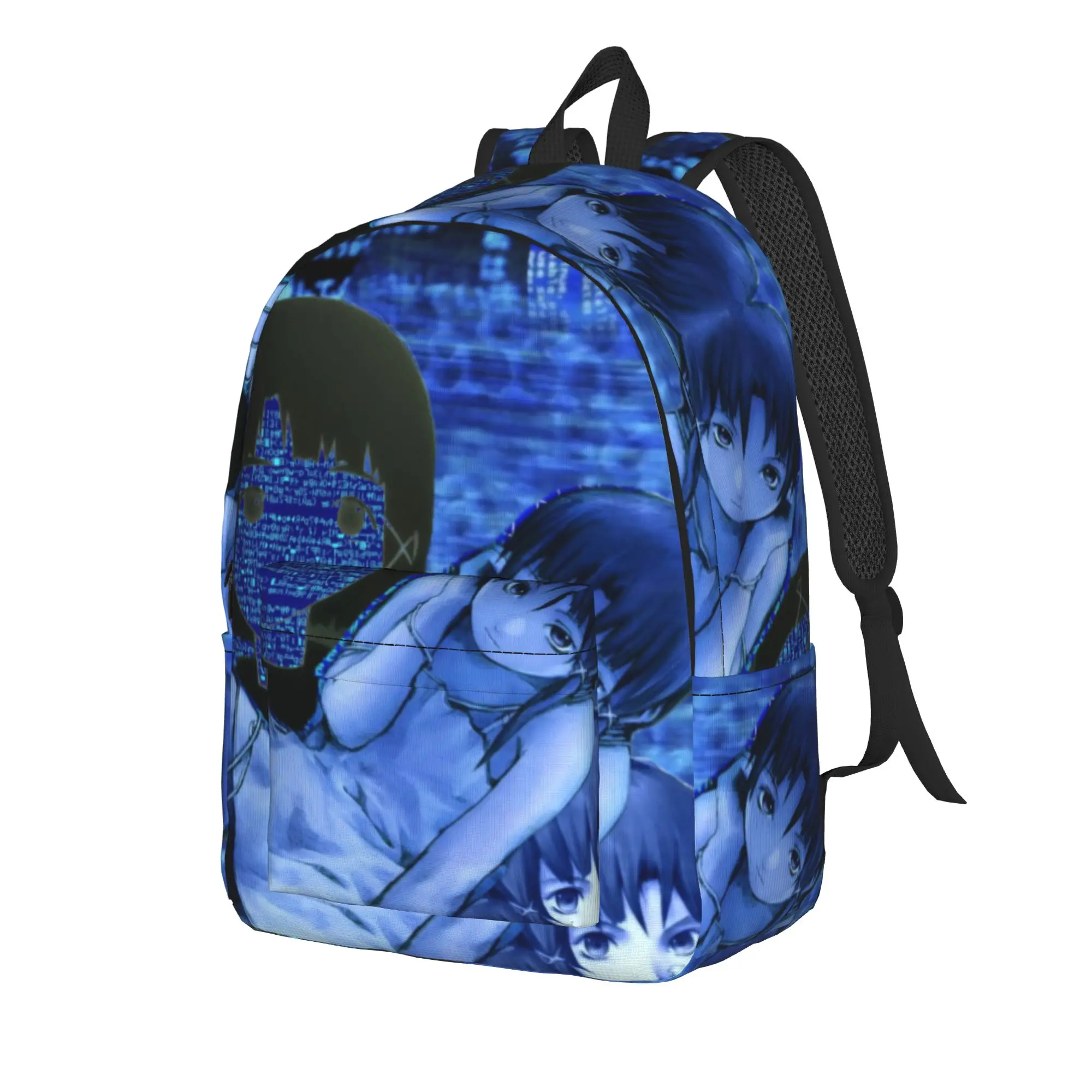 Serial Experiments Lain Lwakura  Backpack for Men Women Teenage Student Work Daypack  Laptop Computer Canvas Bags Sports