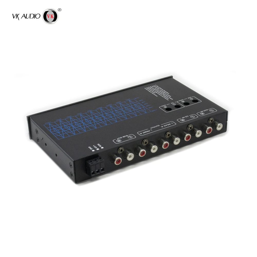 9 Band EQ Car Audio System 6 Channels Passive Crossover Subwoofer Iron Frequency Equalizer Class AB/D 4Channel Separation