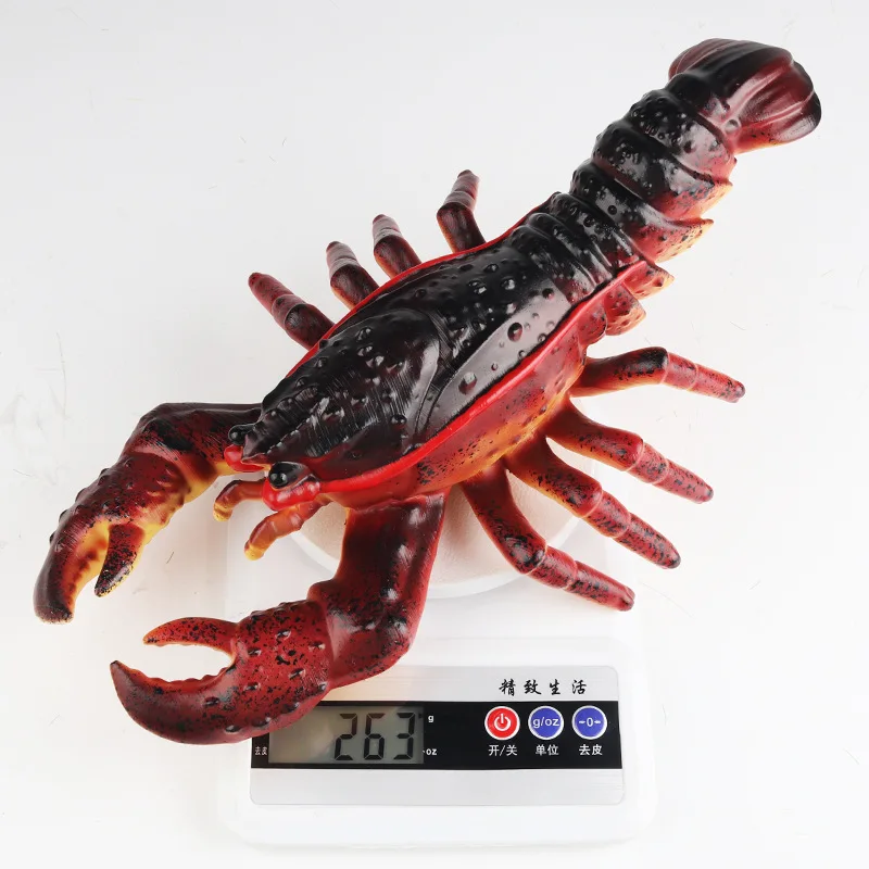 Simulated Soft Rubber Australian Large Lobster Model Toy Marine Animal Children Decompression Gift