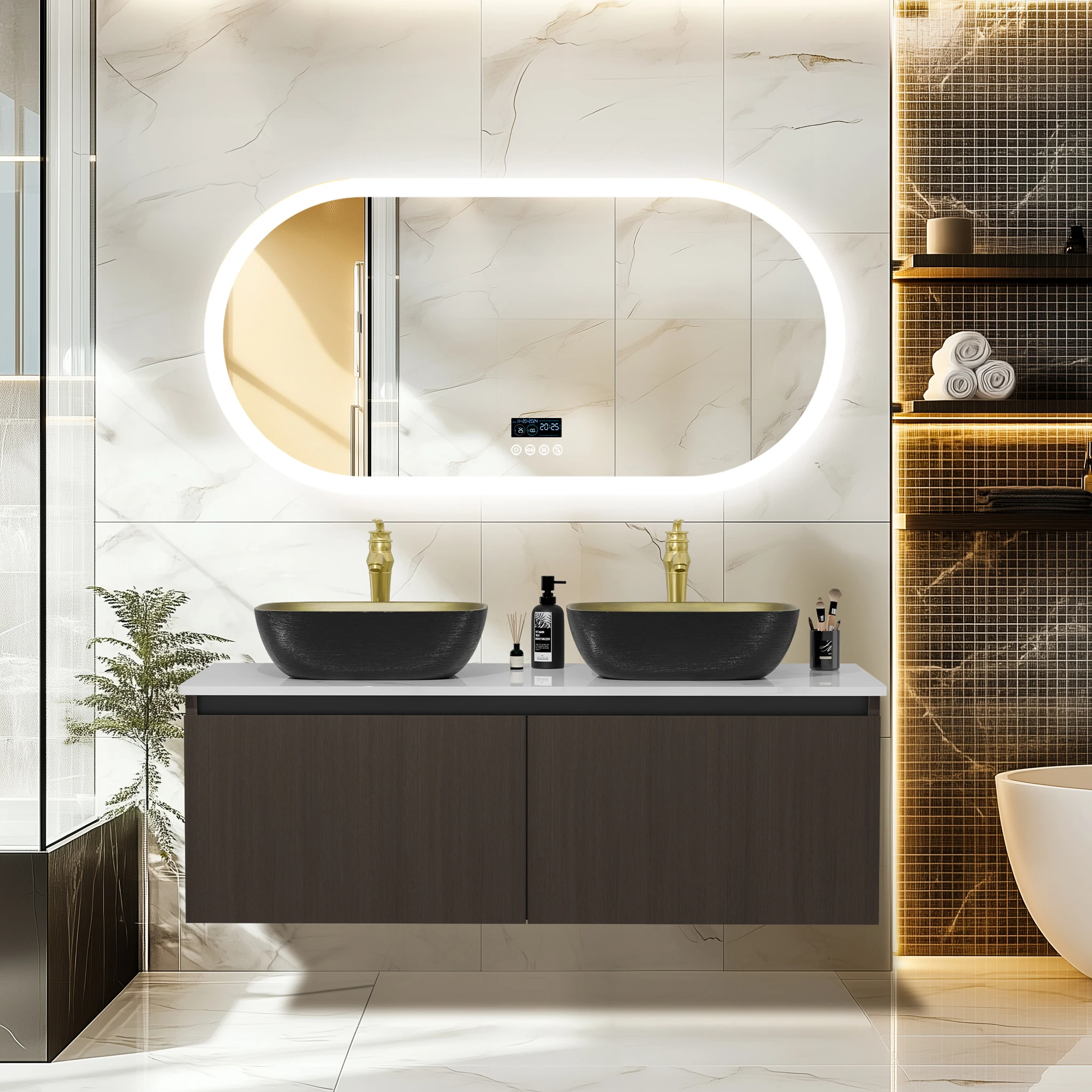 

Настенный современный туалетный столик, тумба для ванной комнаты с раковиной, керамический смеситель для раковины, плавающий туалетный столик для ванной комнаты с комбинированной раковиной