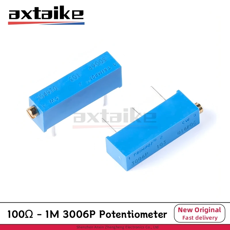 10PCS 3006P 100Ω-1M 103 102 104 203 503 Trimmer Potentiometer Adjustable Resistor 500R 1K 2K 5K 10K 20K 50K 100K 200K 500K Ohm