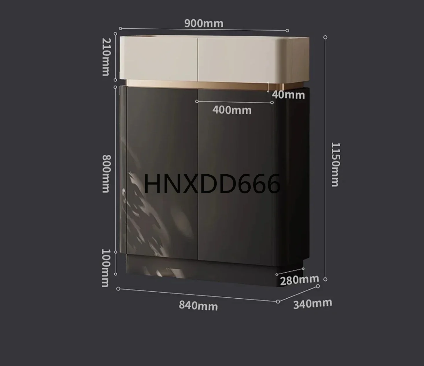 Italian light luxury  large-capacity small-sized household cabinet, home storage storage partition at the door of the designer