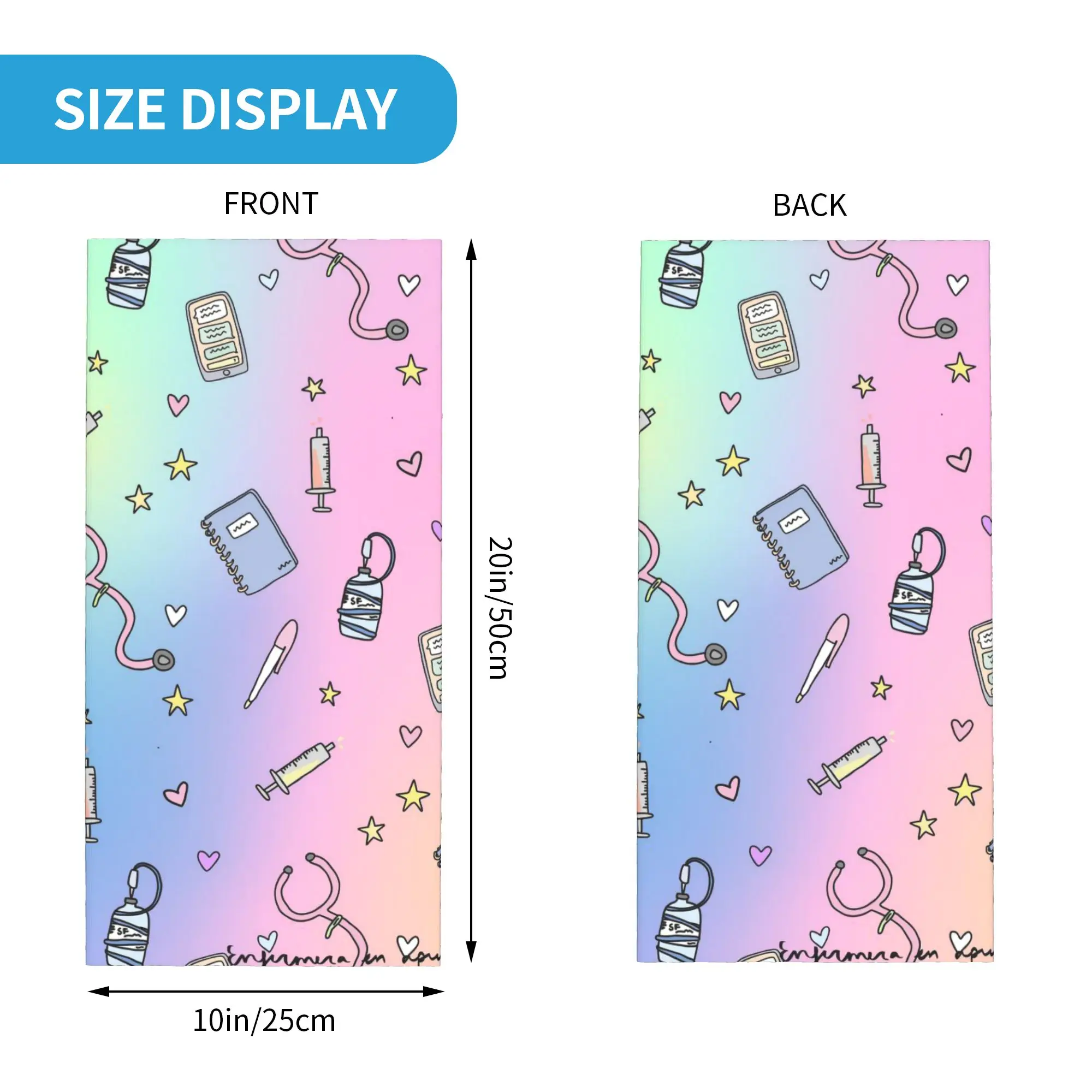 Enfermera En Apuros Doctor Nurse Medicine Bandana Neck Warmer Women Men Winter Hiking Ski Scarf Gaiter  Face Cover