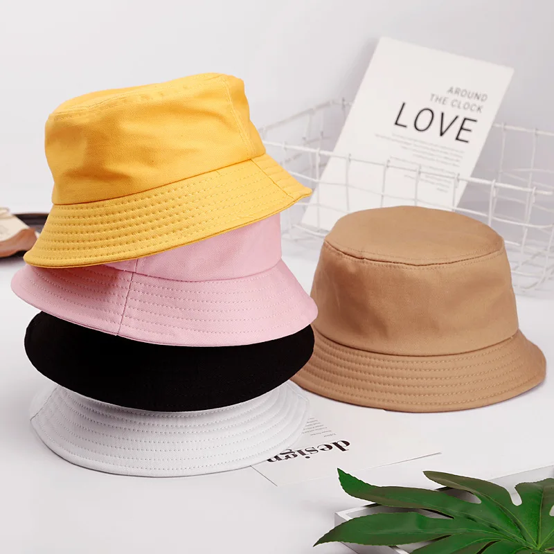 Custom LOGO Bucket Hat Women Men Hip Hop Beach Sun Hat Summer Sunshade Fishing Hats Casual Outdoor Fishermen Cap Panama