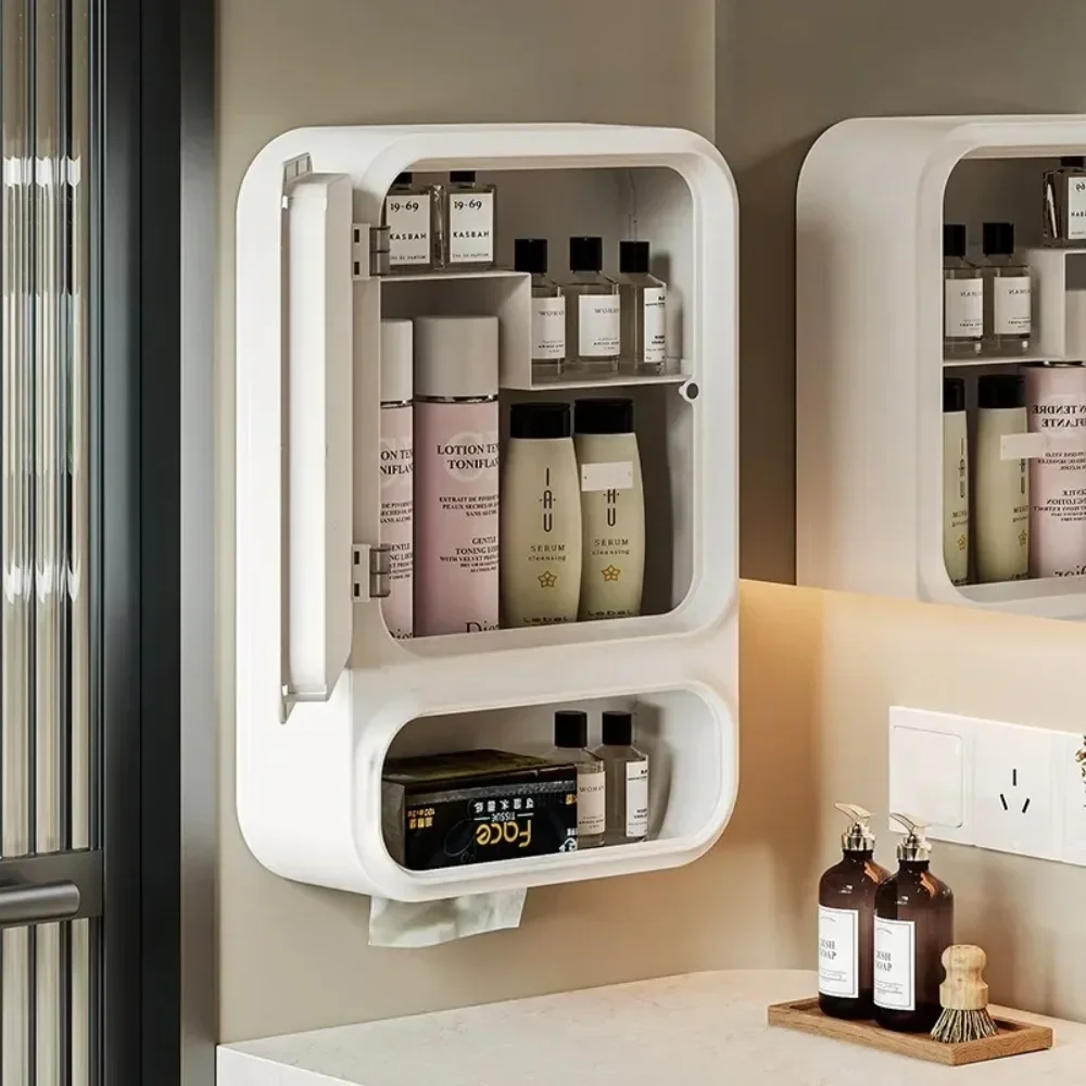 Cosmetics Storage Shelf Bathroom Wall Hanging Bedroom Bathroom Perfume Storage Box Nail Free Bathroom Organizer