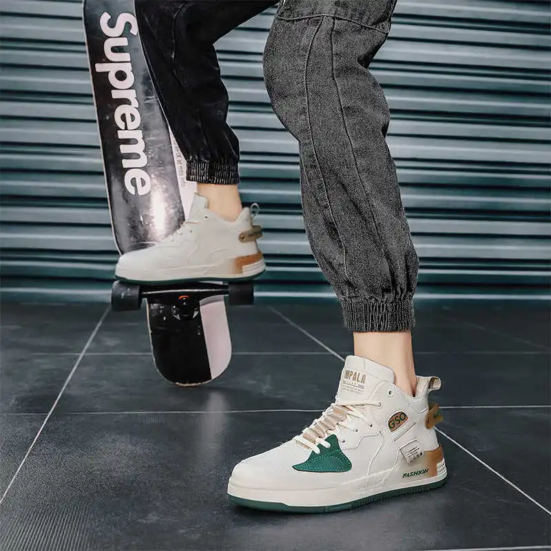 

Thin Heel Round Foot Big Boot Walking Boots High Top Men's Shoes Sneakers Sports Excercise Special Shuse Super Sale Ternis