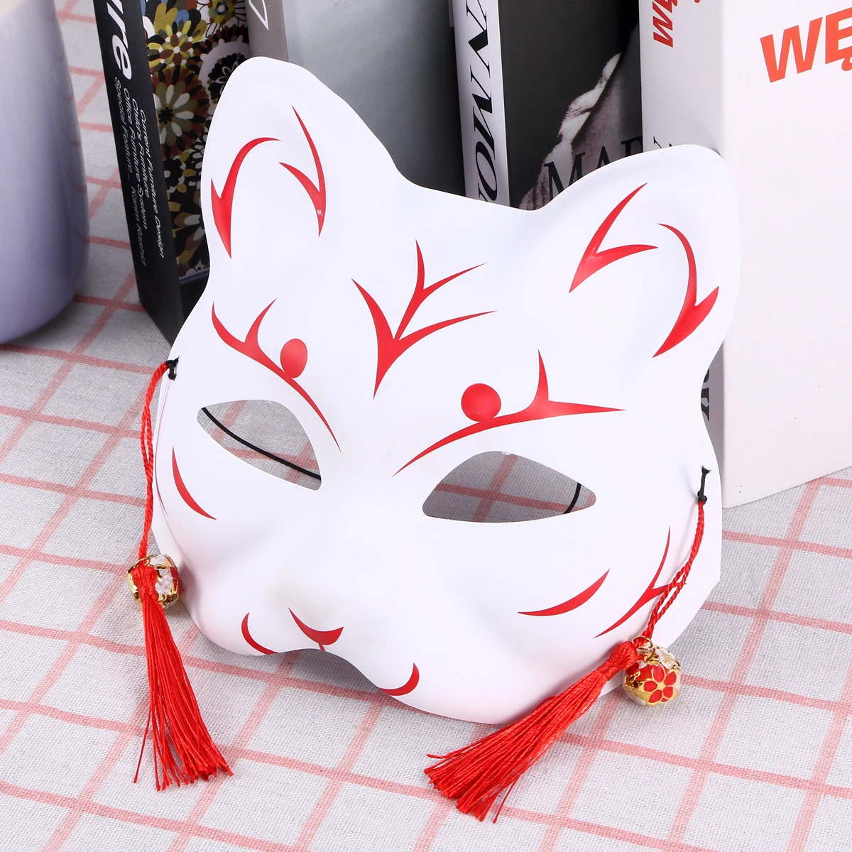 Máscara de gato Hefeng, fiesta de Cosplay atractiva, maquillaje, rendimiento, suministros de accesorios de colores aleatorios