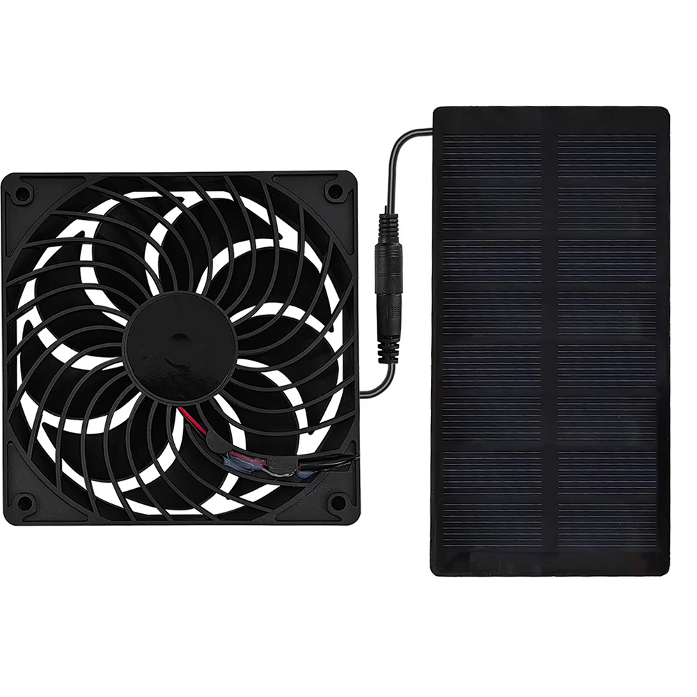 2 واط 4 فولت مروحة العادم الشمسية IP65 مقاوم للماء مروحة تهوية صغيرة في الهواء الطلق التخييم مروحة تعمل بالطاقة الشمسية للدفيئات الزراعية بيوت الحيوانات الأليفة RVs الأسود
