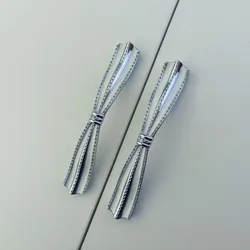 Simple Style Bowknot Handle Furniture Hardware Kitchen Cabinets Door Knobs Drawer Handle For Wardrobe Cupboard Dresser Pulls