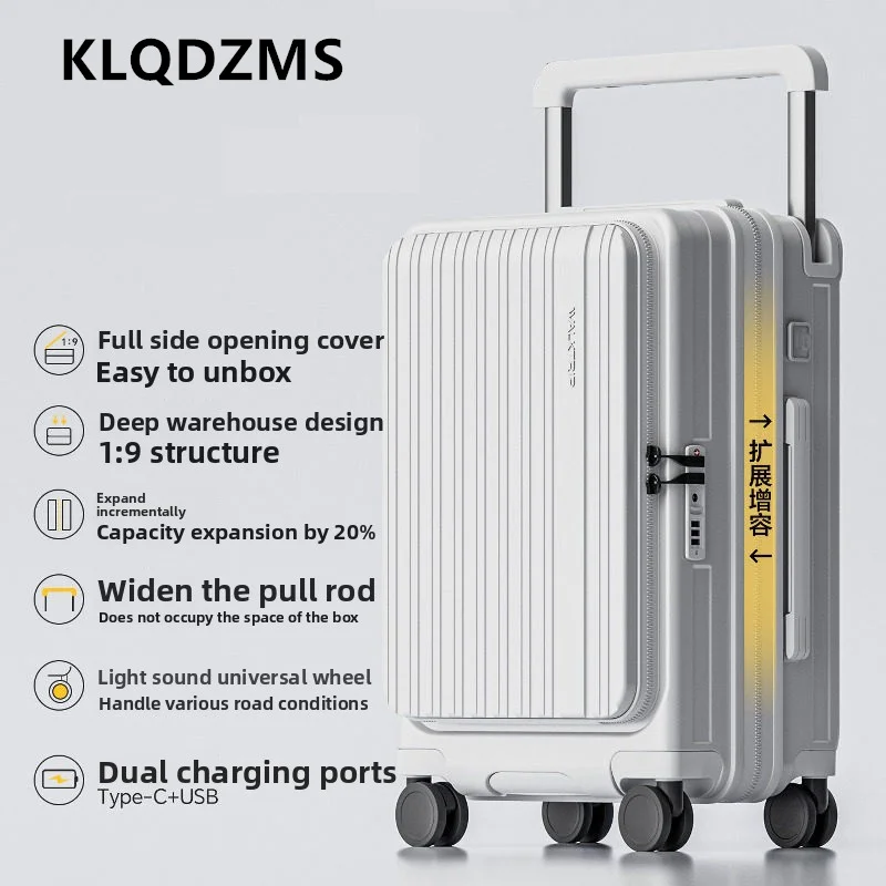 KLQDZMS Gepäck, neuer ABS+PC-Boardingkoffer, Trolley-Koffer mit großem Fassungsvermögen, 20, 24, 26, 28, 30 Zoll, Damen-Reisetasche im Wagenstil, Koffer