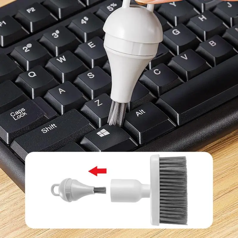 Crevice Cleaning Brush 2-in-1 Window Cleaning Brush Ergonomic Grip Indoor Dust And Car Interior Soft Bristled Remover For Laptop