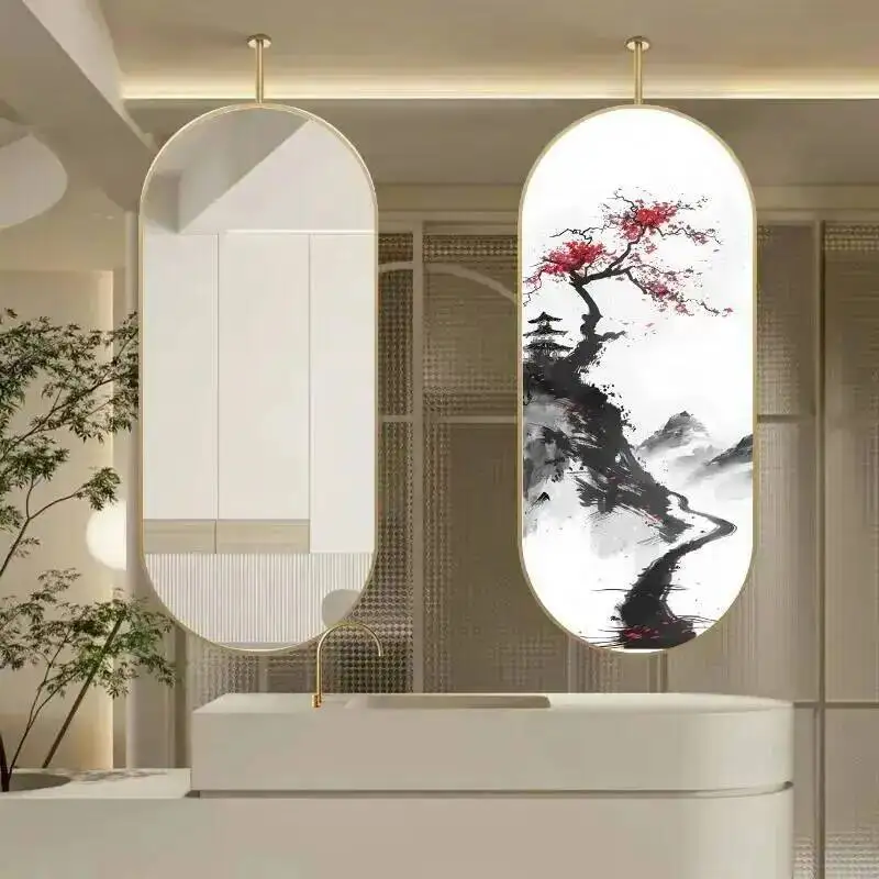 Decorative Wall Round Mirror Shelf Wall Mirrors Living Room Luxury Bathroom Mirror Table House Decorations Luxury Espejos