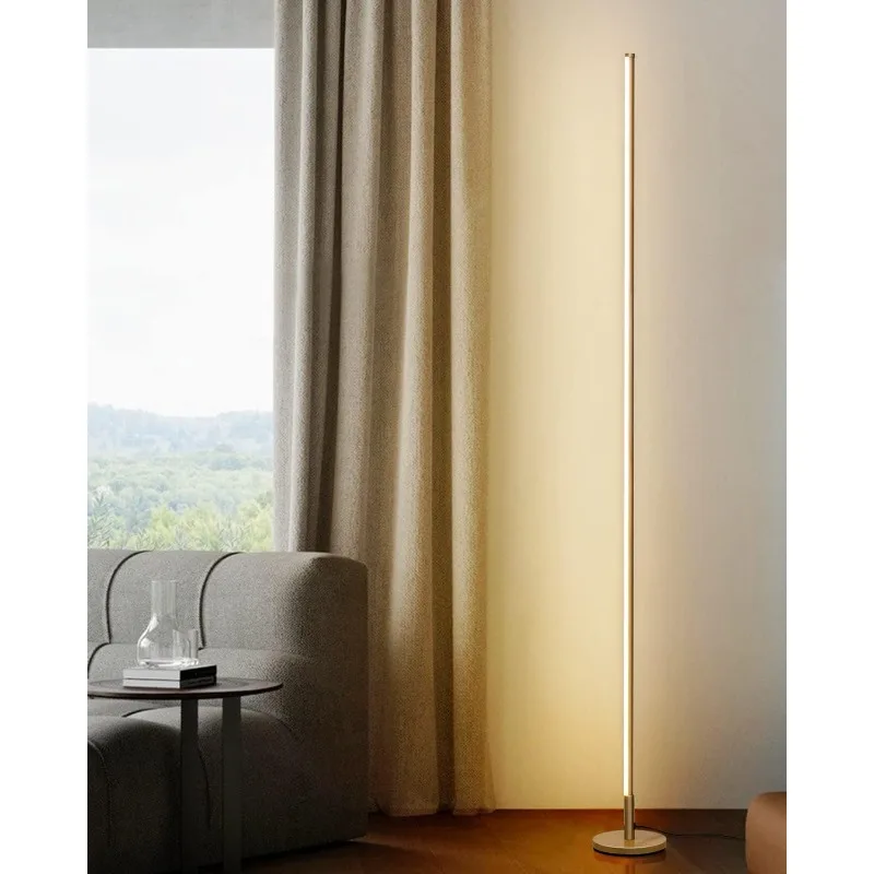 lampada de assoalho de canto minimalista regulavel com controle remoto luz noturna led moderna lampada de humor 2700k6500k 01