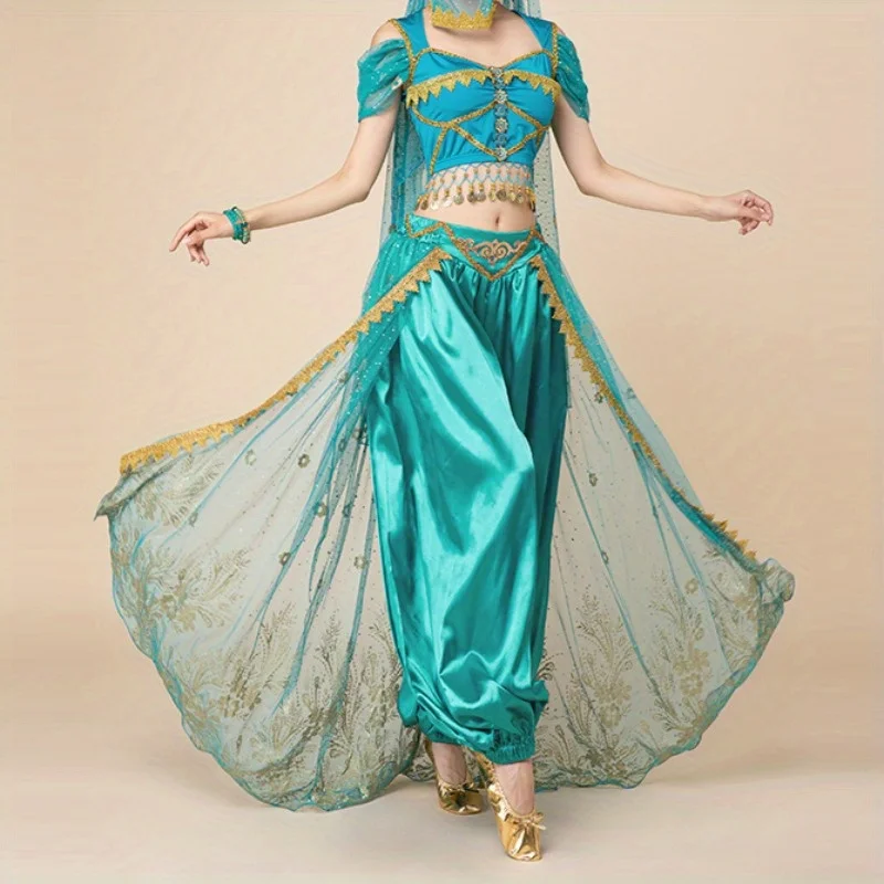 

Западные танцевальные мероприятия и очаровательные представления Принцесса Жасмин Танец живота Экзотическое представление Платье Идеально