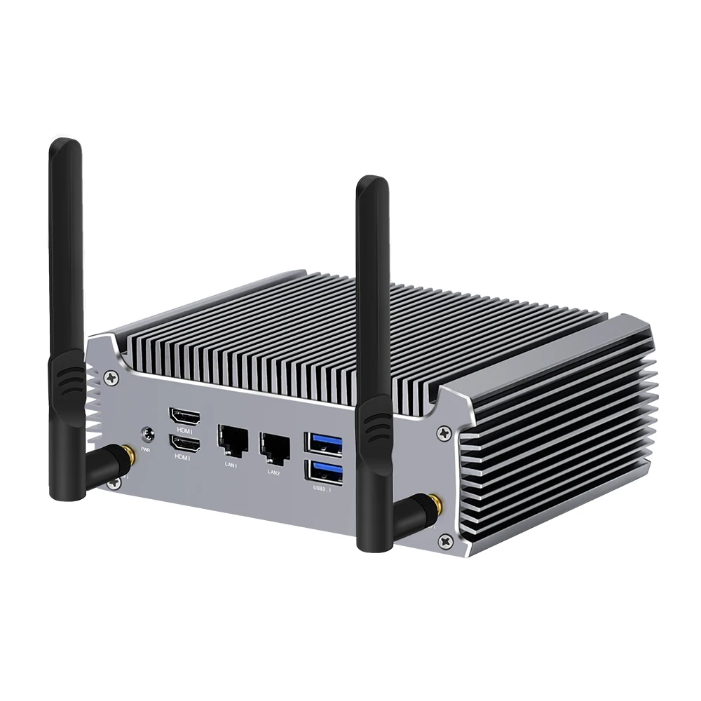 Kingnovy Fanless Amd Mini Pc Ryzen 7 5800u 7730u Barebone Desktop Computer 4K Dual Hd Windows 11/10 Htpc Gaming Pc Wifi6 Bt5.2