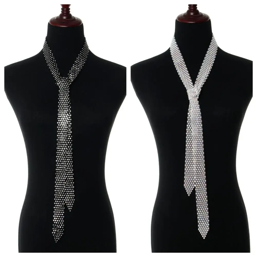 Uniforme de la présidence en biscuits Bling classique pour dames, cravate trempée, cou des femmes d'affaires, accessoires de fête