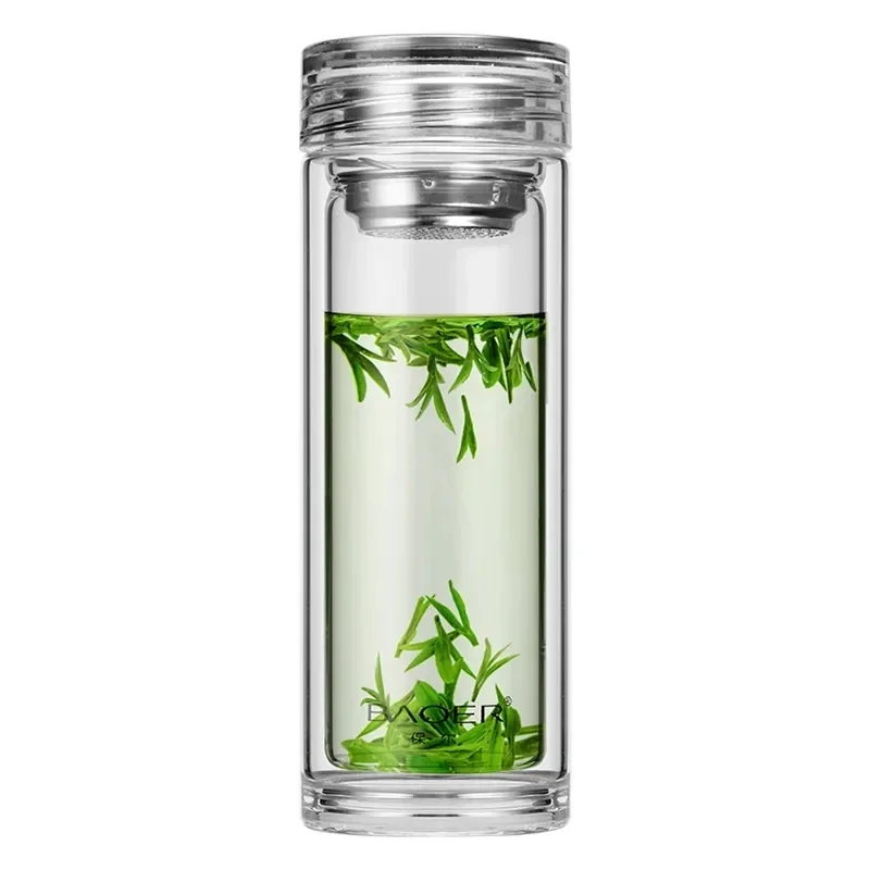 

Glass Men and Women Insulation Heat-resistant Double Thickening Portable Transparent Large Capacity Water Cup Filter Bubble Cup