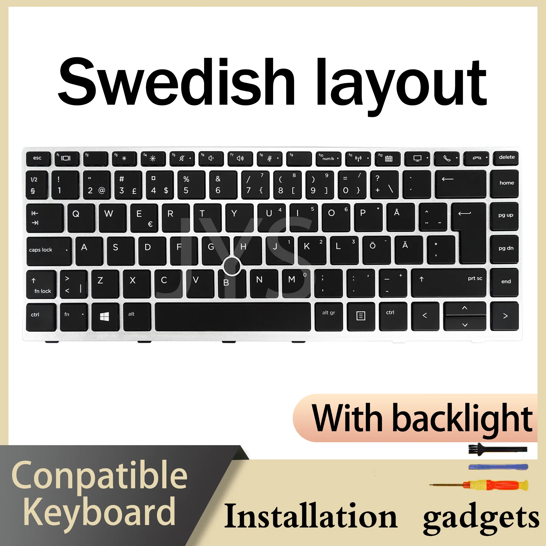 For HP EliteBook 840 G5/840 G6/846 G5/745 G5/645 G6/ZBook 14u G5 Backlit Keyboard Latin Spanish Swedish Slovenia Norwegian UK US