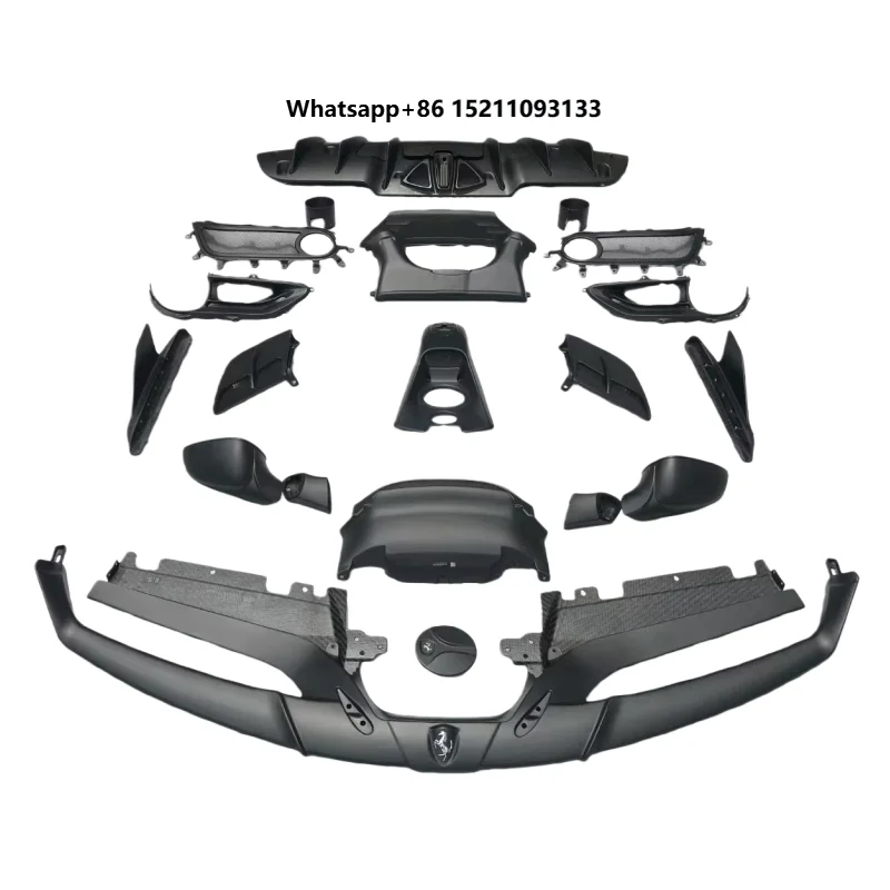 Suitable for 488 GTB GTS Modified with Capristo Style High-quality Dry Carbon Fiber Small Surround Body Kit