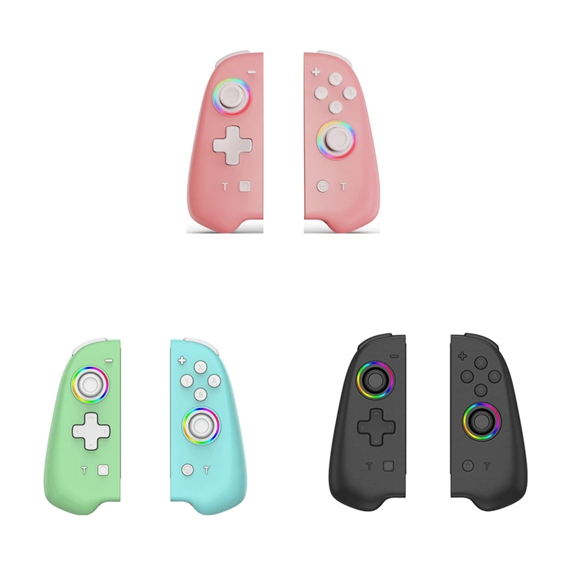 Illuminated Handle Controller Compatible With Nintendo Switch/OLED Ergonomic Handle Controller For Handheld Mode