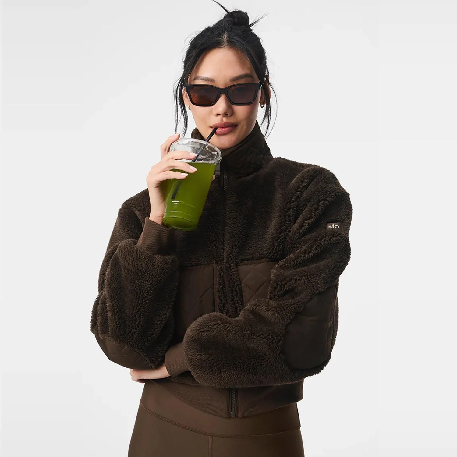 

Jisoo вышитая нашивка на молнии ort Pilot Jaet женское пальто для поездок на работу Sle Lamb Velvet Wool 00% Long Sve Pure Color
