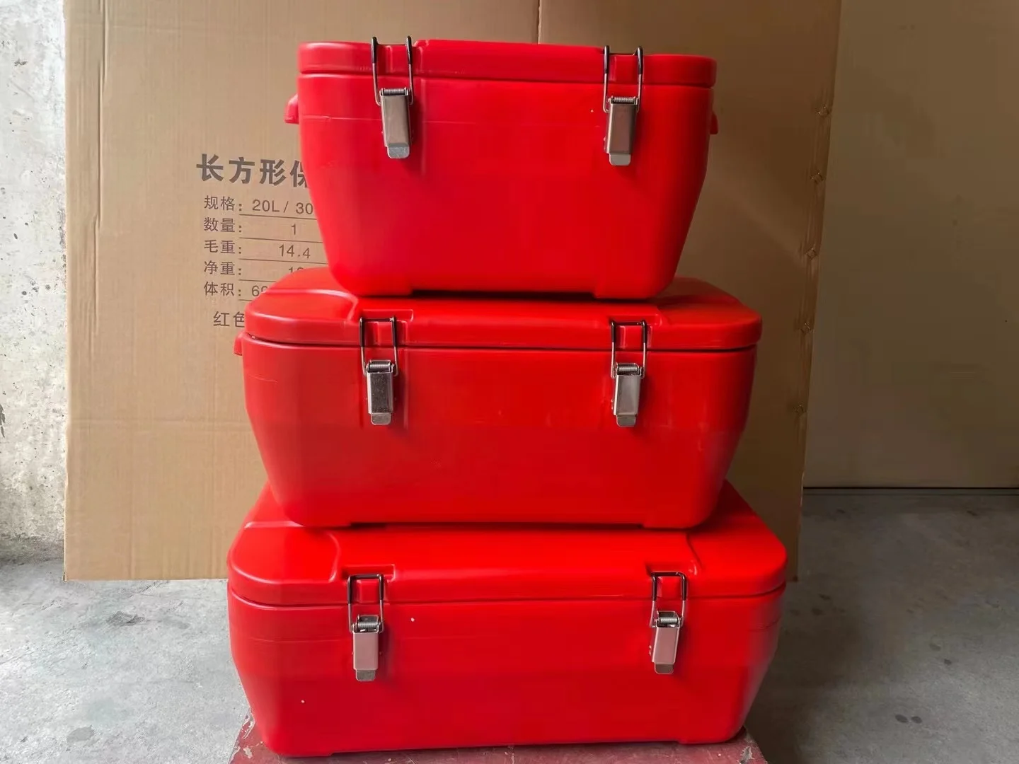 3PCS set/20L/30L/40L food container picnic ice cooler box oversized double insulated bucket rectangular storage box