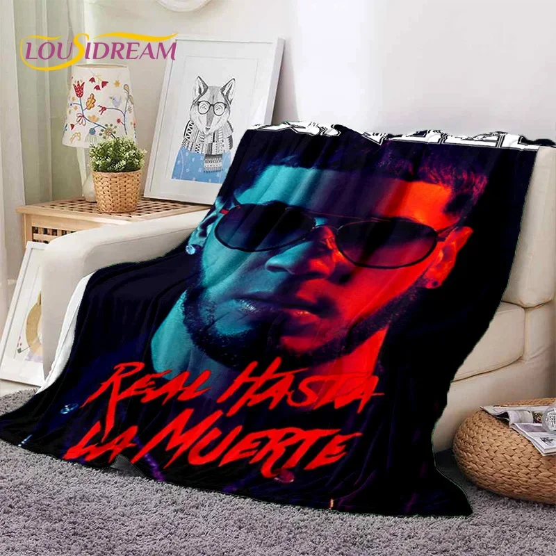 Free Anuel AA Rapper Hip Hop Singer Soft Flannel Blanket for Beds Bedroom Sofa Picnic,Throw Blanket for Outdoor Leisure Nap Gift