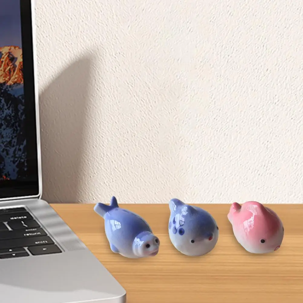 Shape Ornament Ceramic Tea Pet Figurine Set Mini Fish Duck Crab Sculpture Kung Fu Tea Tray Decoration for Home Office Tea Lovers