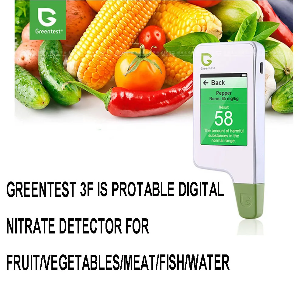 Greentest 3F Water Hardness Nitrate Digital Tester Analyzer Test Dietary Nitrates Food Fruit/Vegetables/Meat/Fishes Kitchen Tool