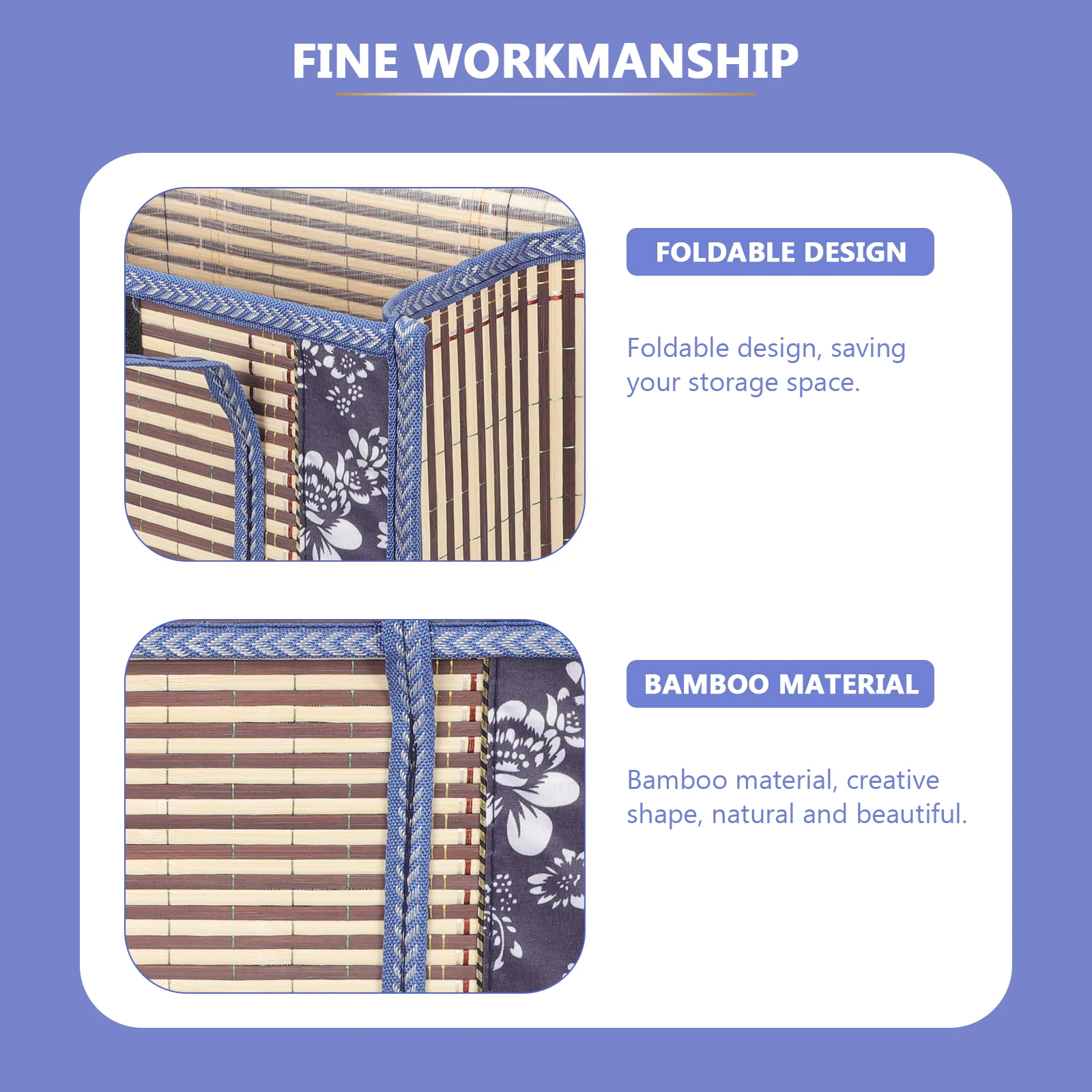 

Retro Bamboo Gift Packaging Basket With Lid Portable Woven Storage Box For Picnic Wedding Christmas Mother'S Day Durable Food